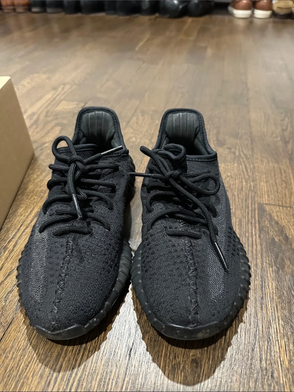 adidas Black Knit Lace-Up Sneakers